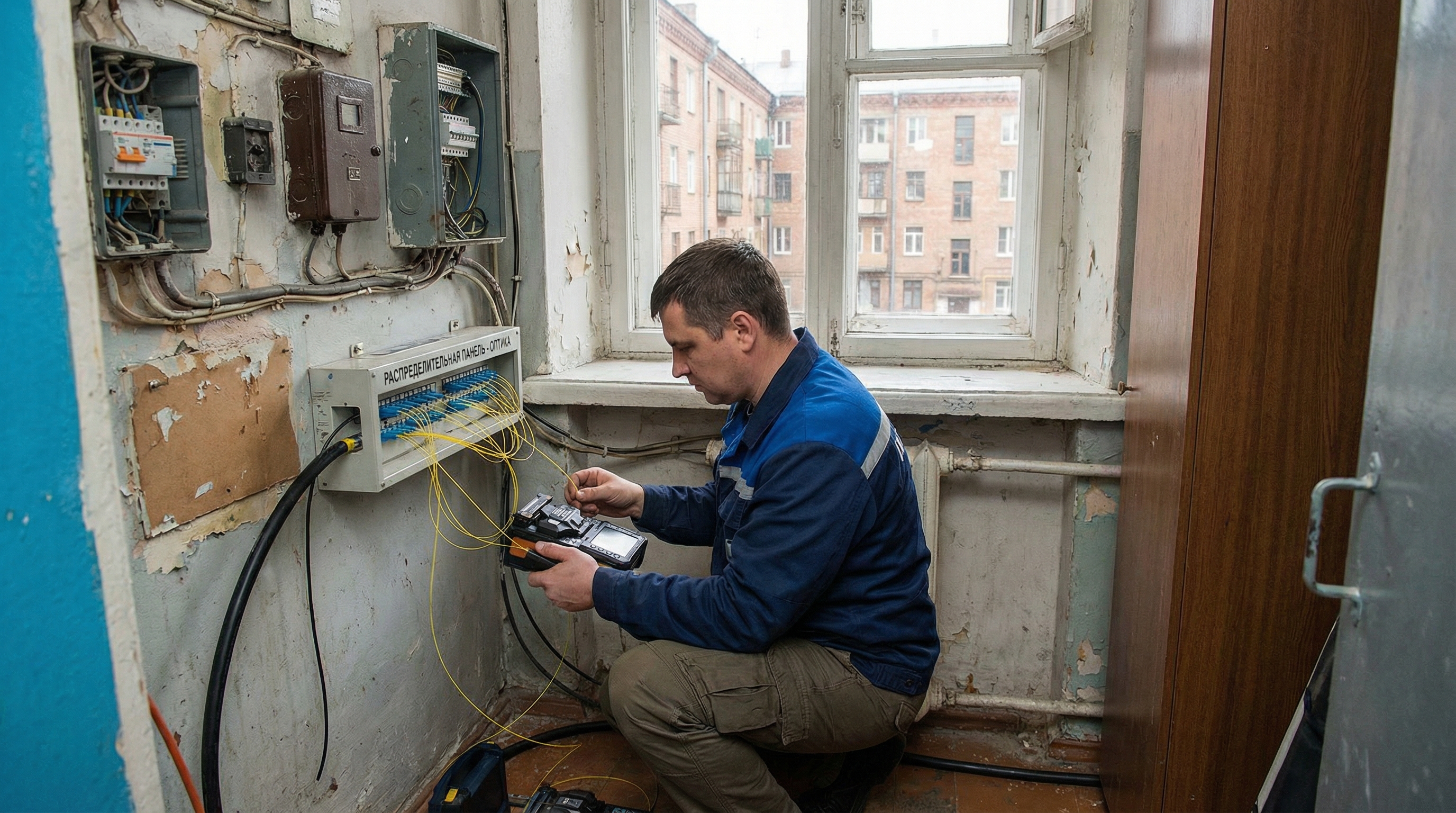 Ремонт оптоволоконной линии в Миассе