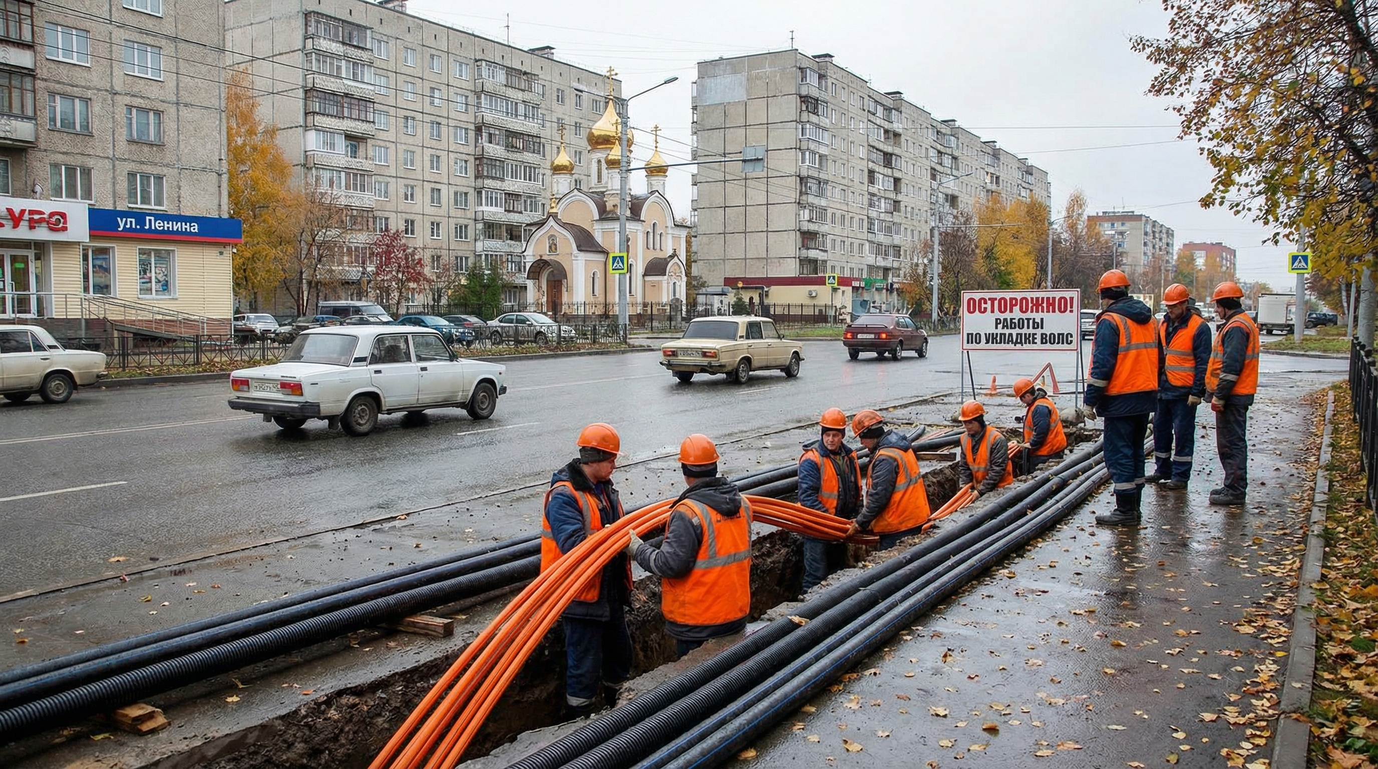 Обслуживание оптоволоконной сети в Миассе
